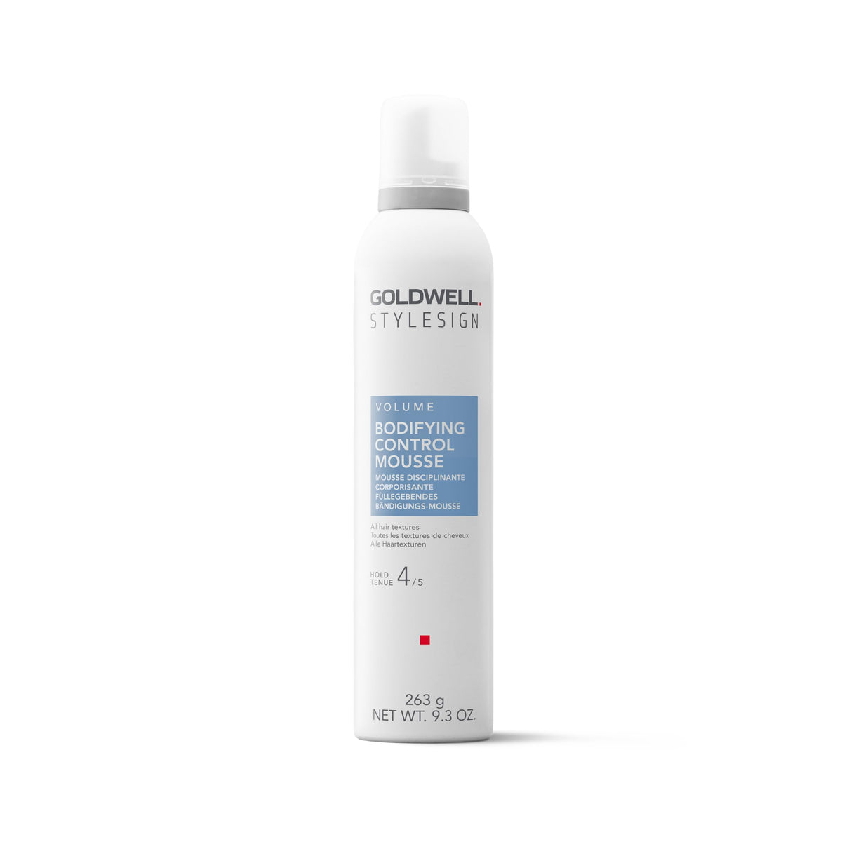 Goldwell front can showing product branding and volume benefit