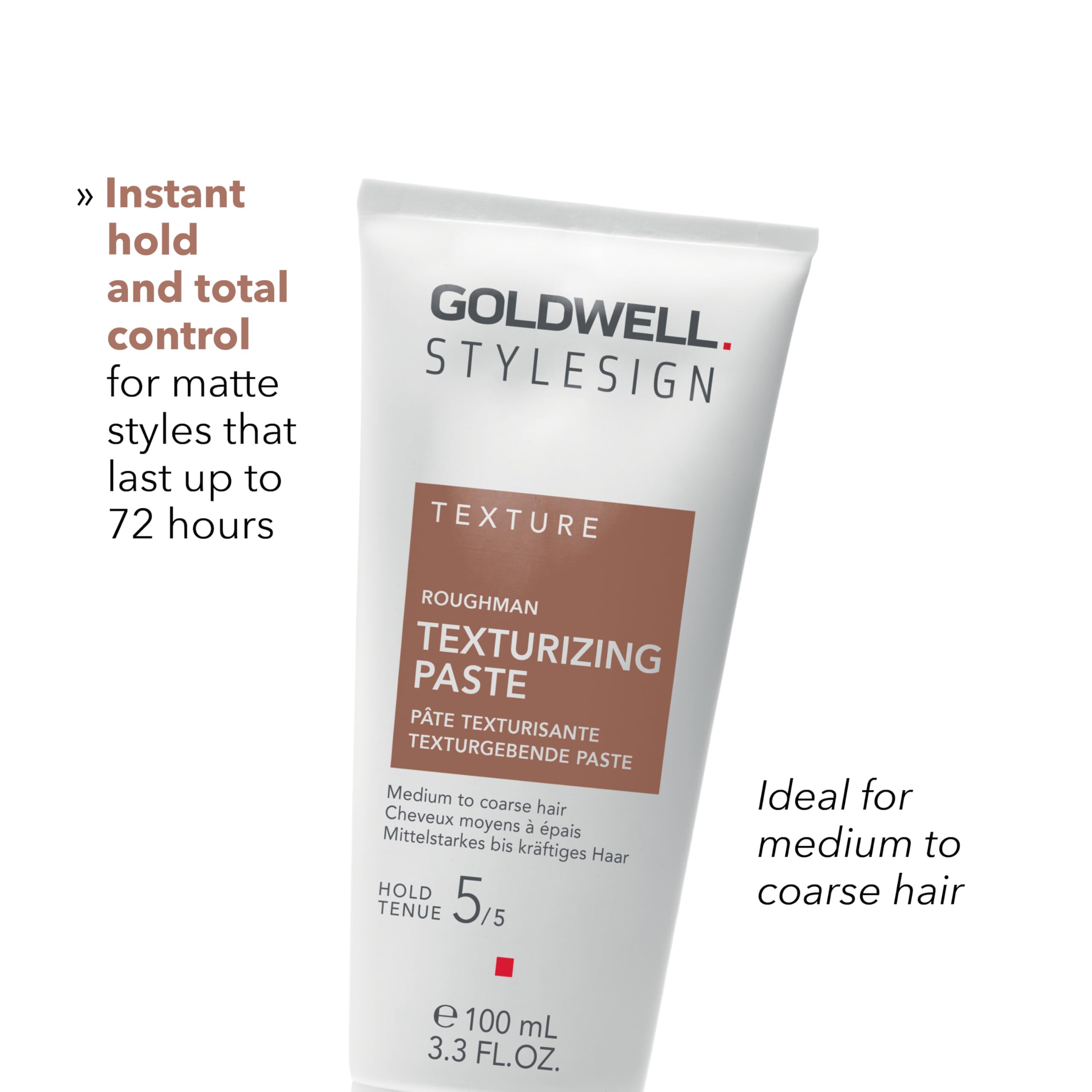 Goldwell Roughman in hand size comparison for travel-friendly benefit