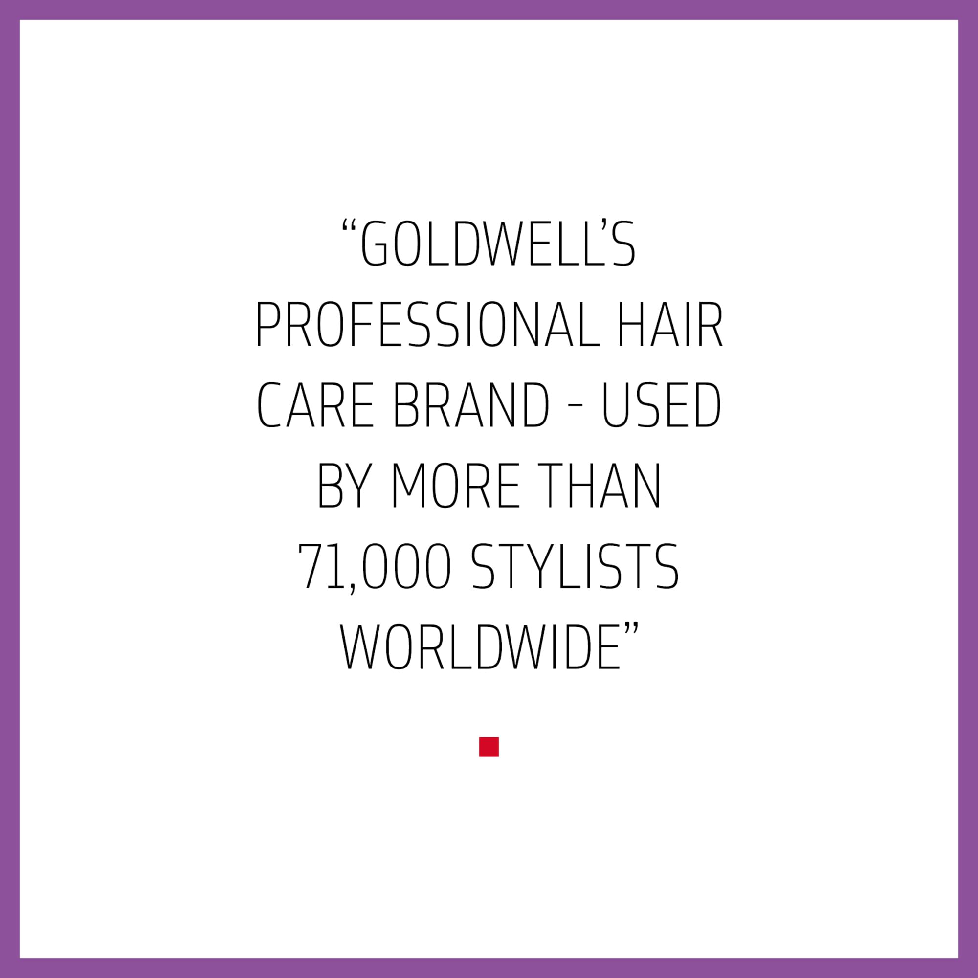 Goldwell 1L bottle next to a hand for scale, ideal for salon or frequent home use