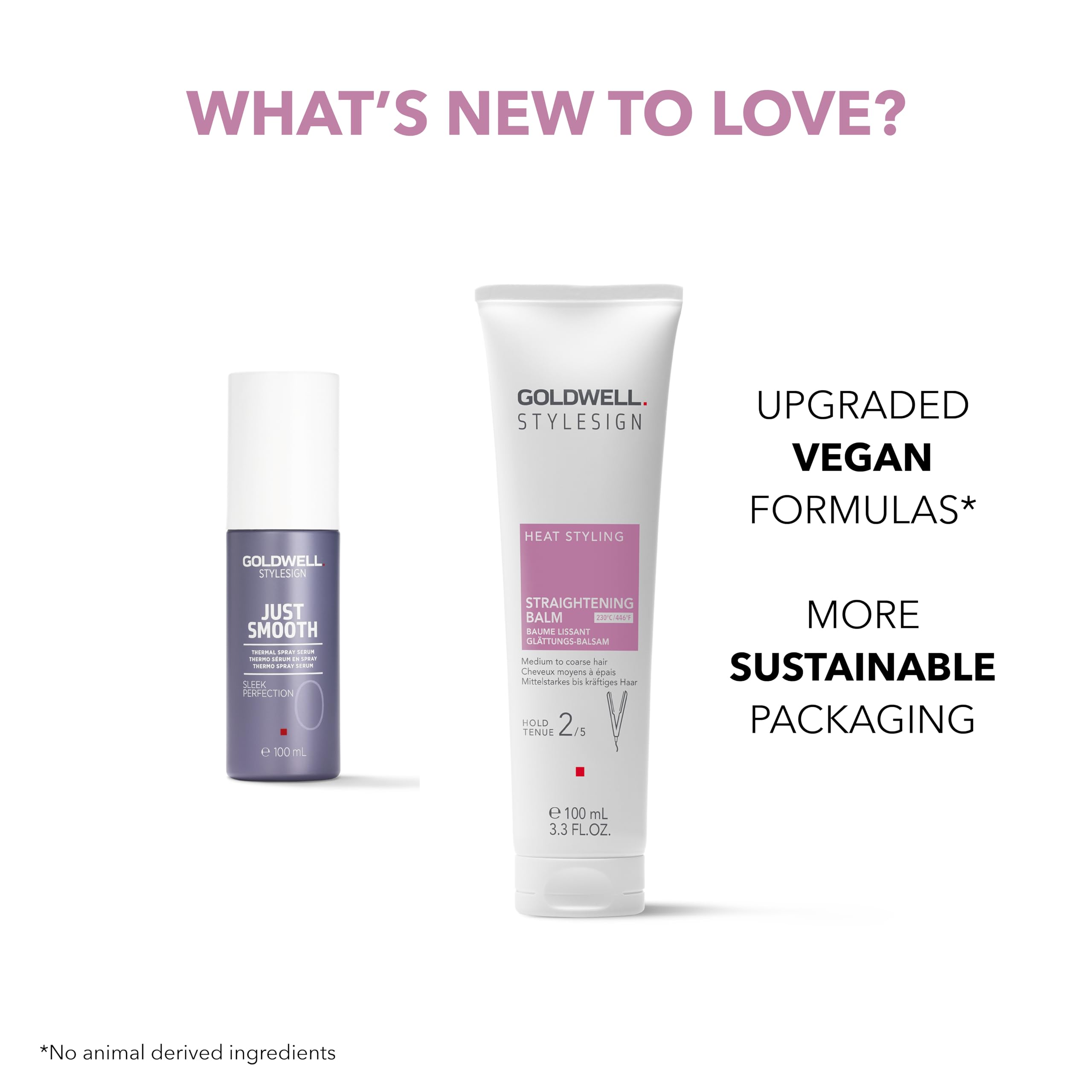 Goldwell finished sleek hairstyle showing high shine benefit