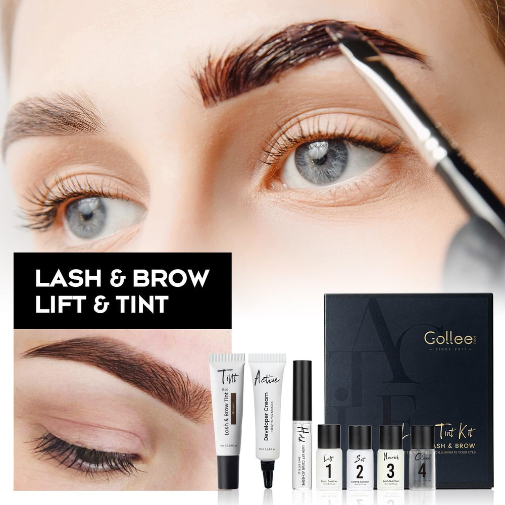 GOLLEE application shield placed on lash line showing precise placement for controlled results