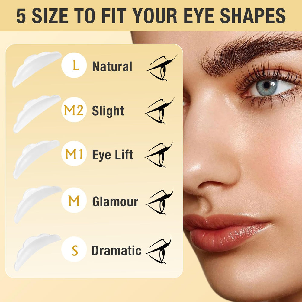 GOLLEE brow lamination before and after on model illustrating polished shaping