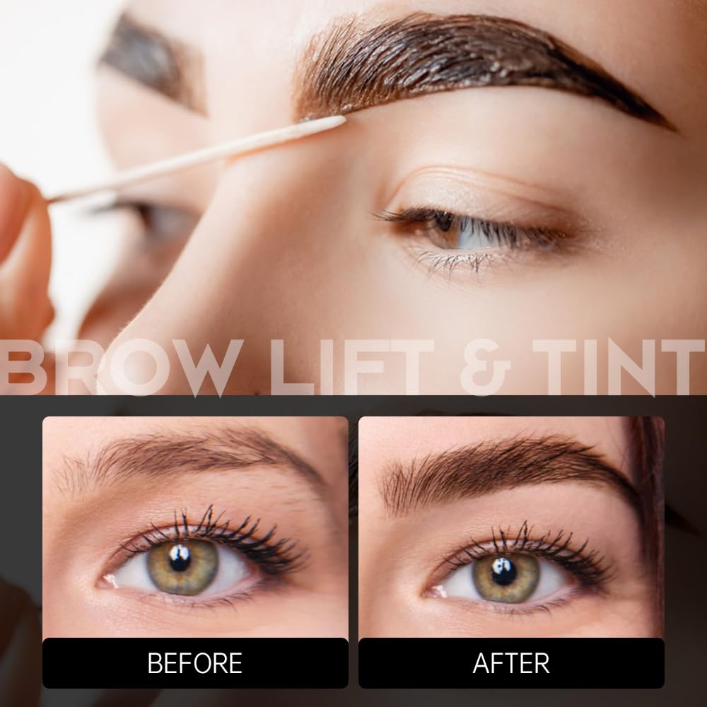 GOLLEE brown tint swatches on card showing natural color payoff for subtle enhancement