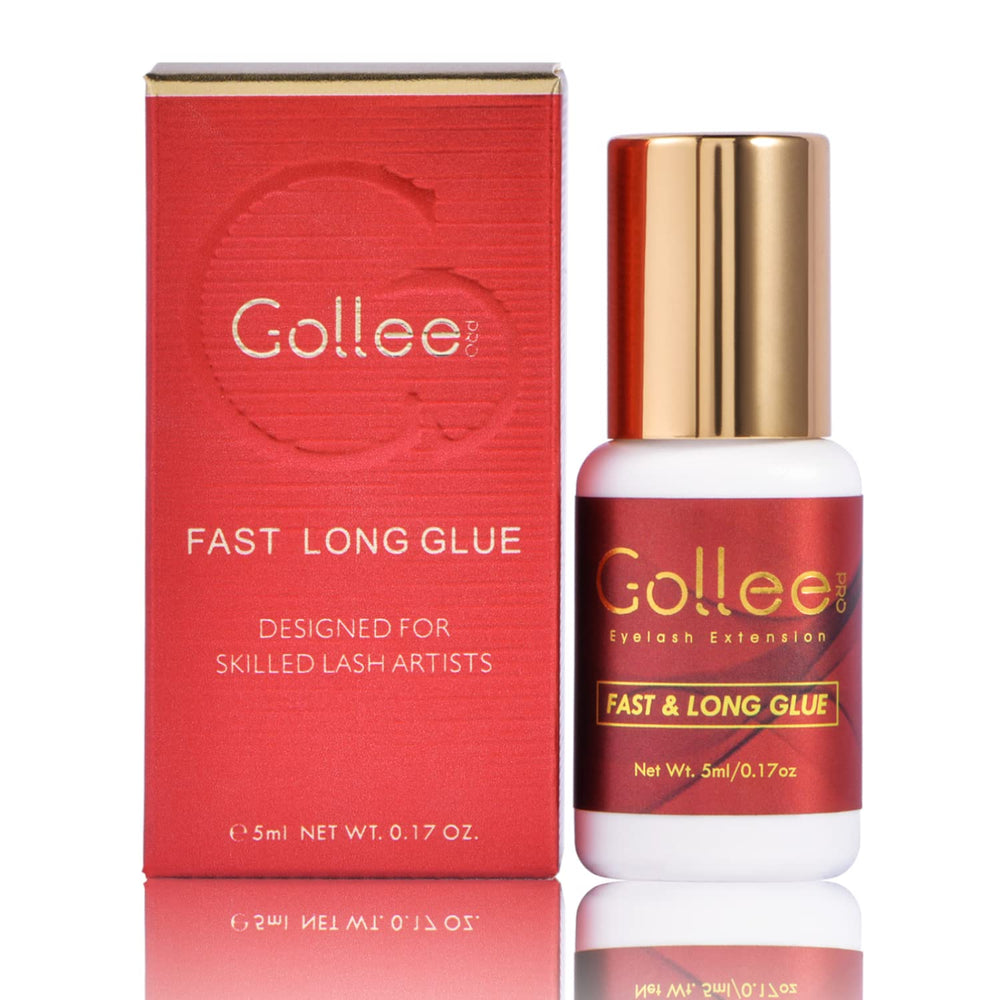 GOLLEEPRO black glue bottle front showing compact professional packaging and quick bonding benefit