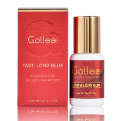 GOLLEEPRO black glue bottle front showing compact professional packaging and quick bonding benefit