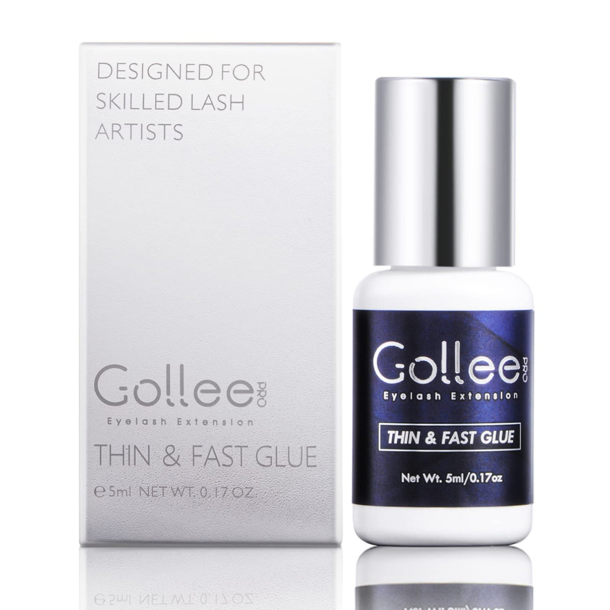 GOLLEEPRO front bottle view showing professional adhesive branding and clarity benefit