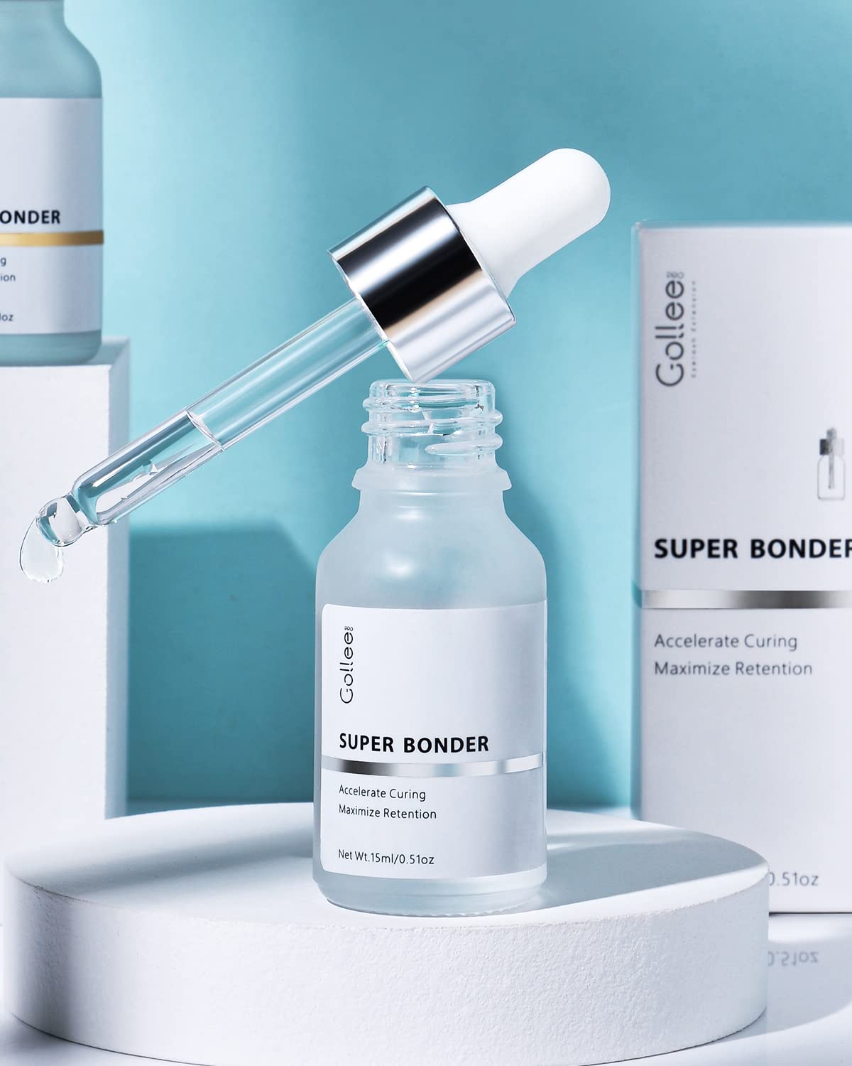 GOLLEEPRO bottle on salon station showing ready-to-use professional finishing step benefit