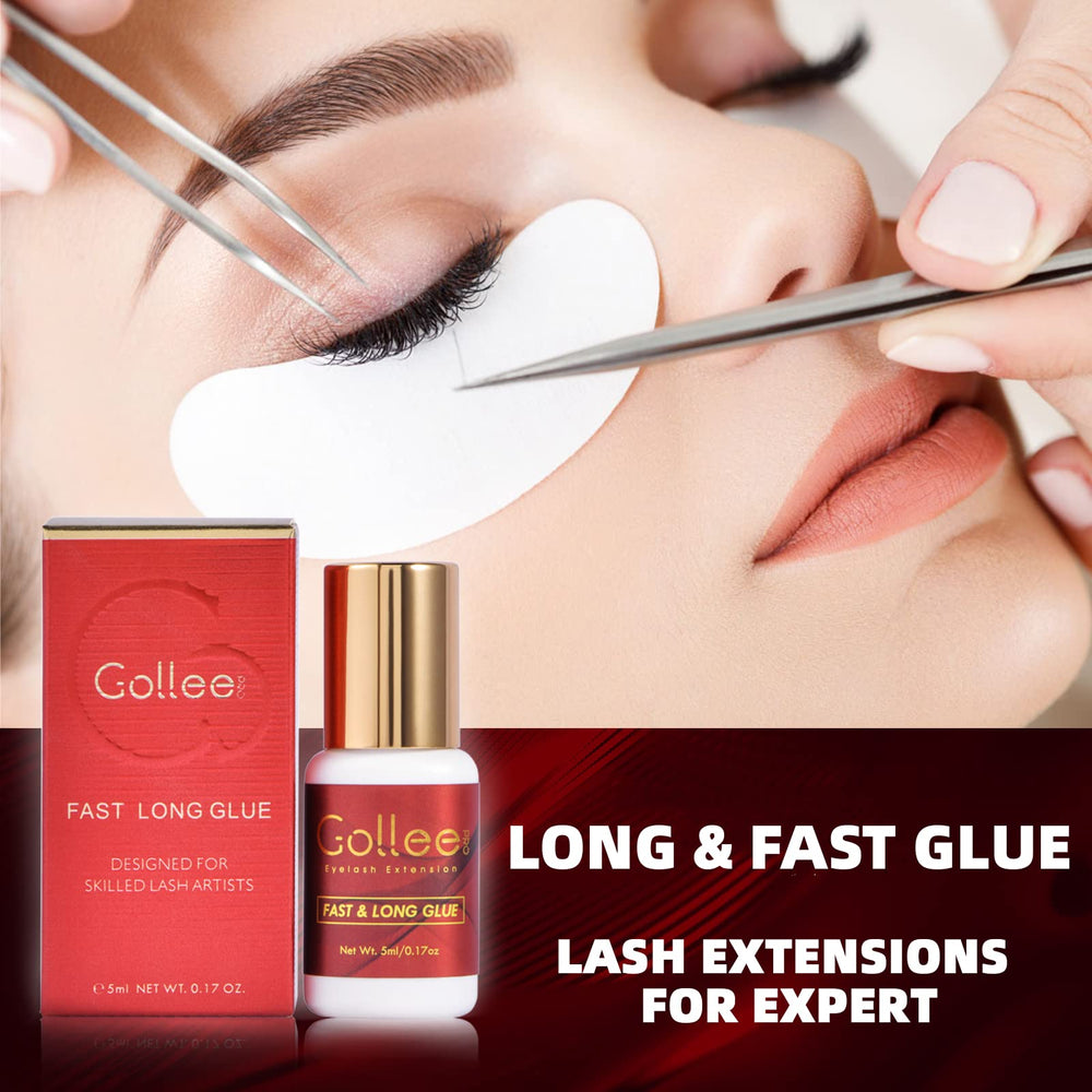 GOLLEEPRO glue drop texture close-up demonstrating viscosity and fast one-second tack benefit