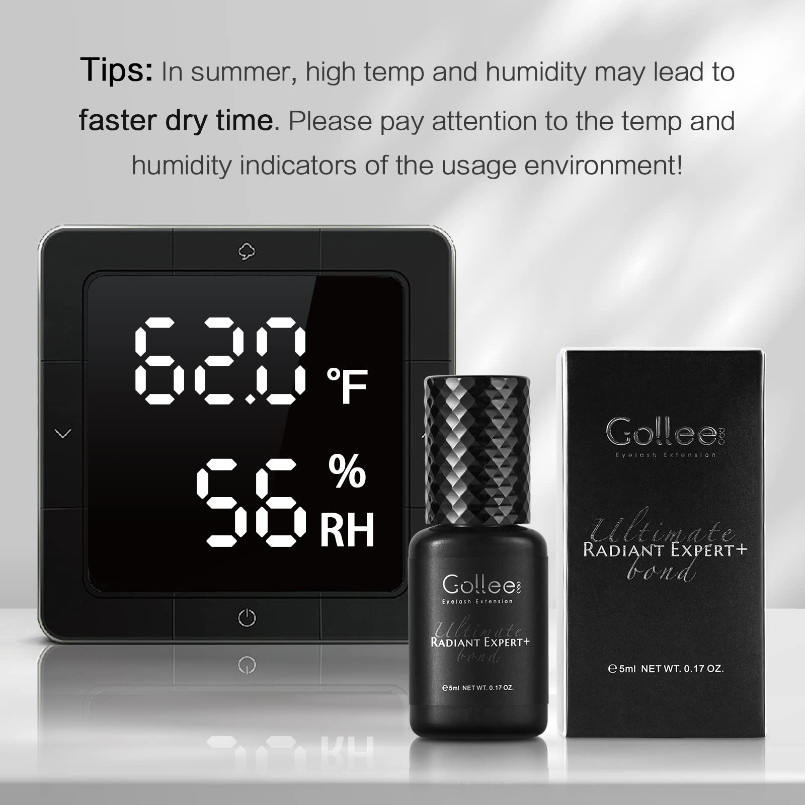 GOLLEEPRO salon setup lifestyle image showing glue in use for efficient appointments