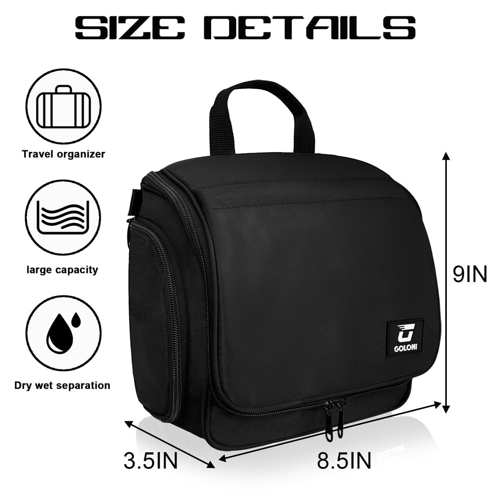 Goloni open and hanging with packed compartments for quick access