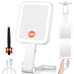 GOMIPURU front folded mirror shows compact travel-ready size and protection