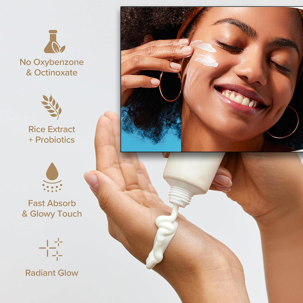 gonalulu texture close-up highlighting rice probiotics and creamy hydrating finish for smooth skin