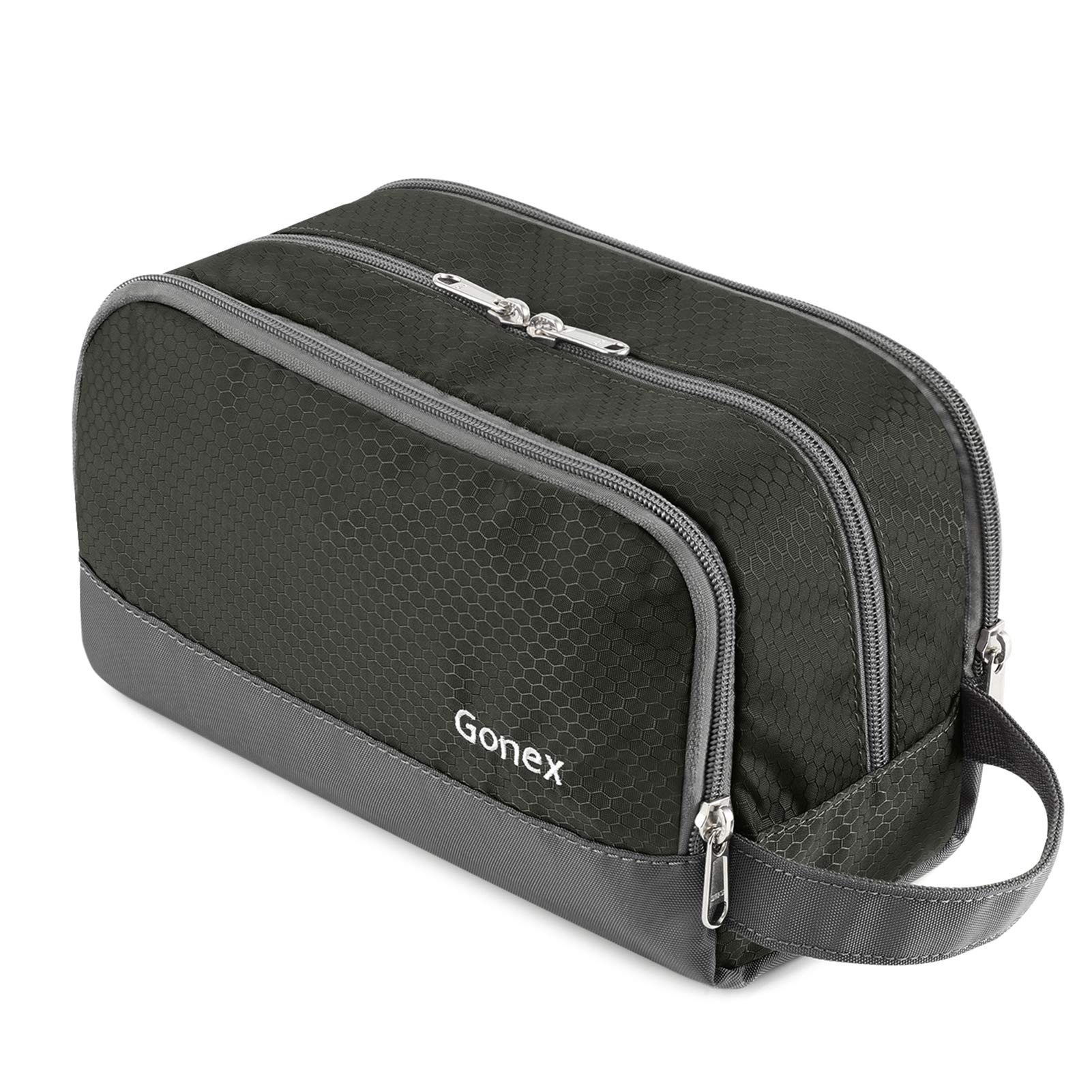 Gonex toiletry bag front view showing compact organized design and easy carry benefit