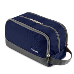 Gonex toiletry bag front view showing compact organized design and easy grab handle