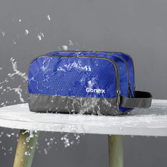 Gonex open main compartment holding bottles and grooming items for organization