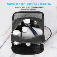 Gonex toiletry bag zipper and stitching detail highlighting durable construction