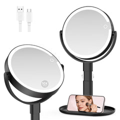 GONOBLE front view of 8-inch mirror showing clear magnification and tidy base