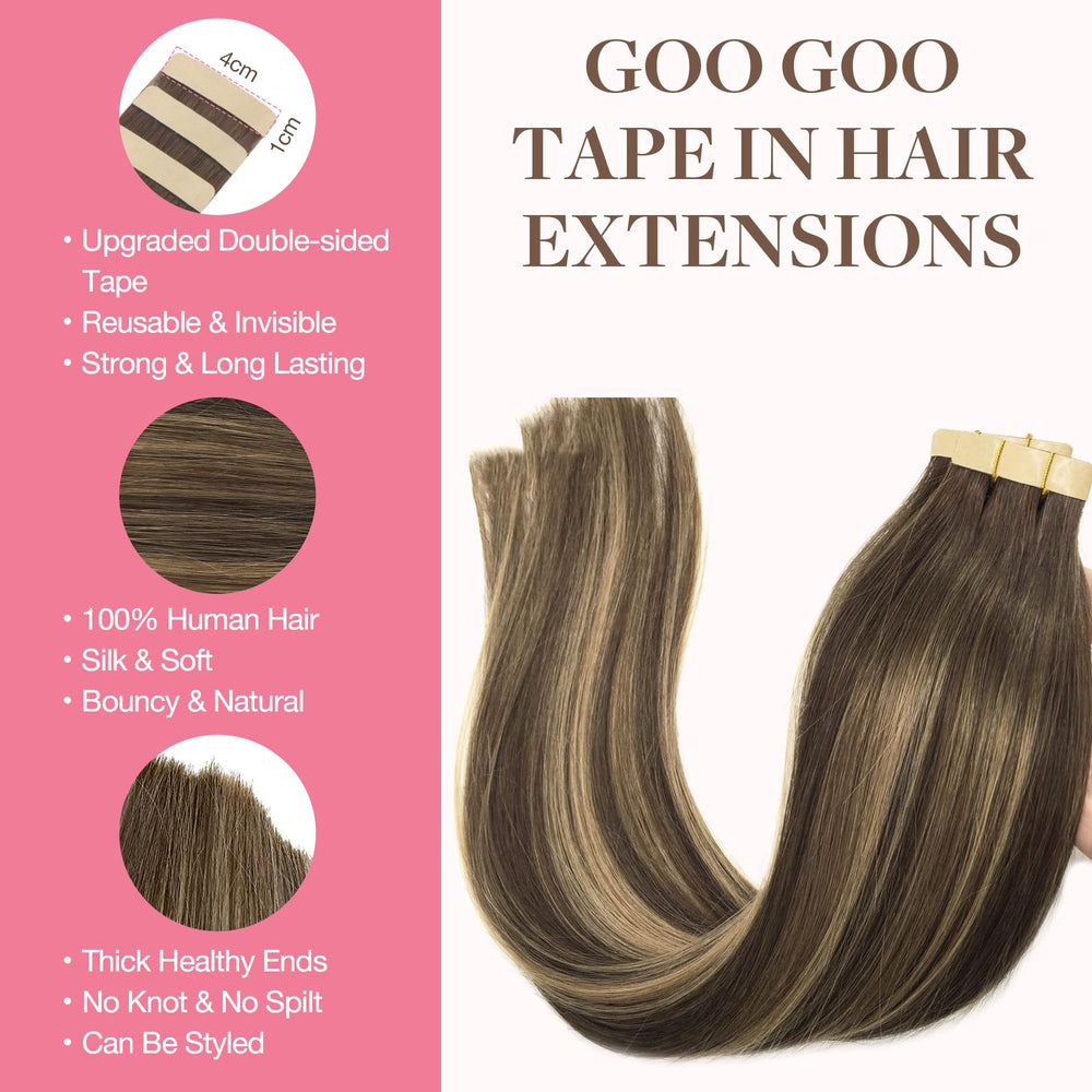 GOO GOO close-up Remy hair texture showing smooth, tangle-resistant finish