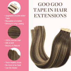 GOO GOO close-up Remy hair texture showing smooth, tangle-resistant finish
