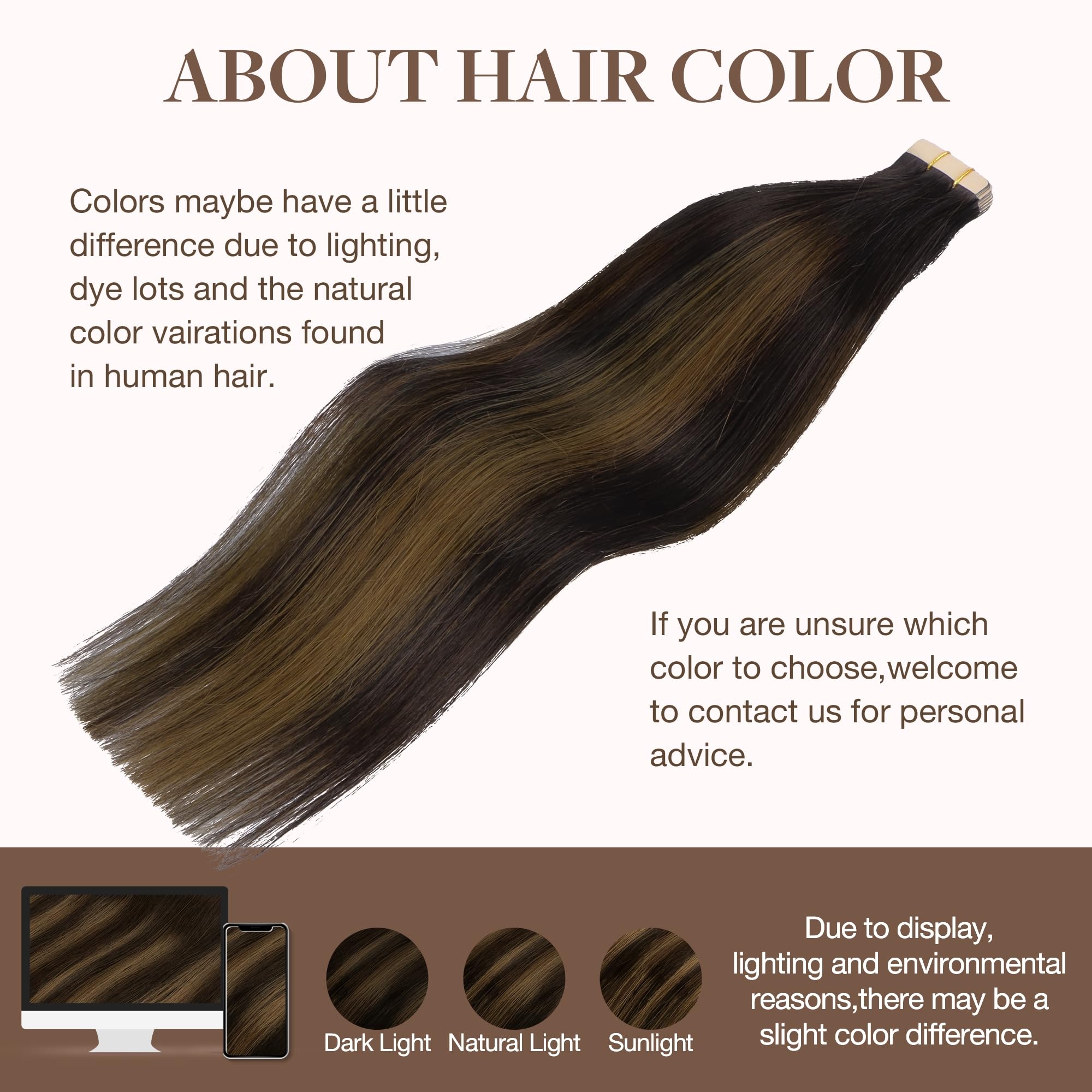 GOO GOO balayage color sample showing natural blend options