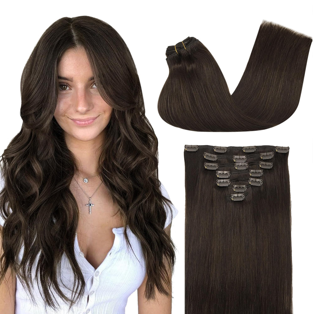 GOO GOO front packaging showing 18-inch light brown extensions and benefits