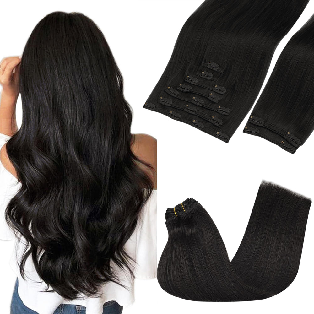 GOO GOO front packaging showing 22-inch set and 1B natural black benefit instant length