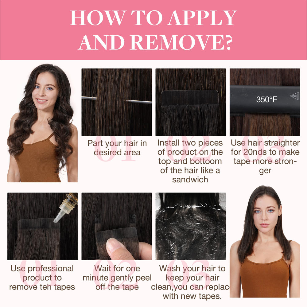 GOO GOO stylist applying tape-in extensions for fast, professional results
