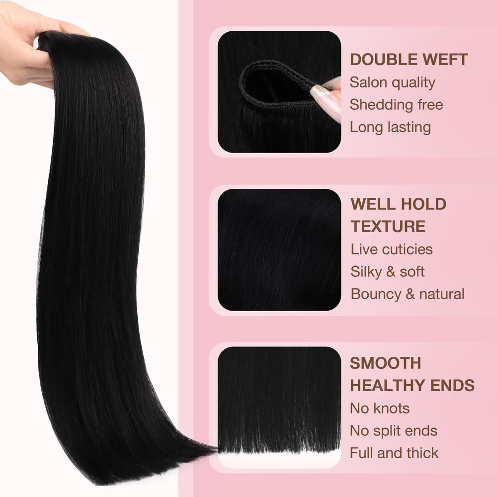 GOO GOO installed sew-in demo back view showing seamless blend