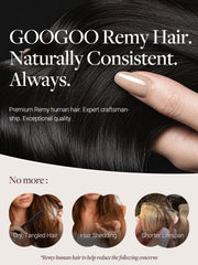 GOO GOO installed extensions side profile showing seamless length blend