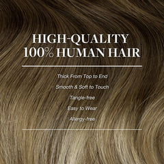 GOO GOO model wearing 18-inch extensions for added length benefit