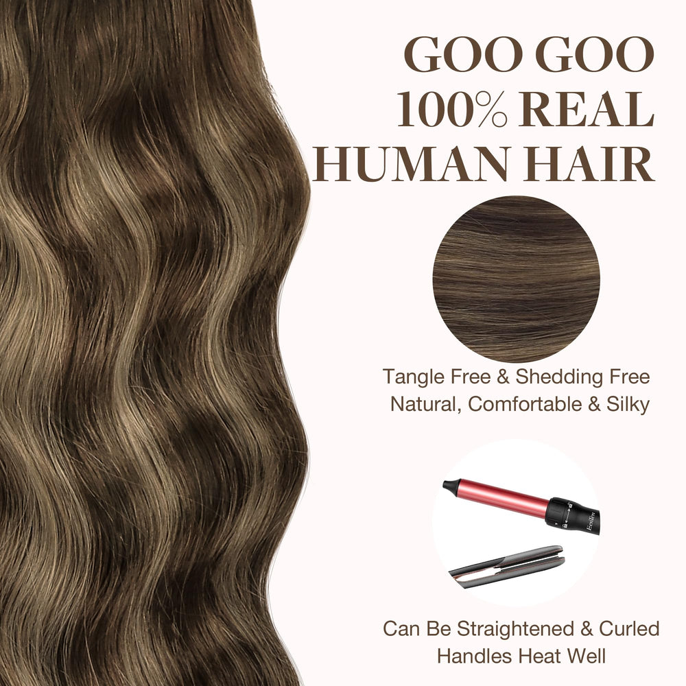 GOO GOO lifestyle image of woman wearing extensions showing natural movement
