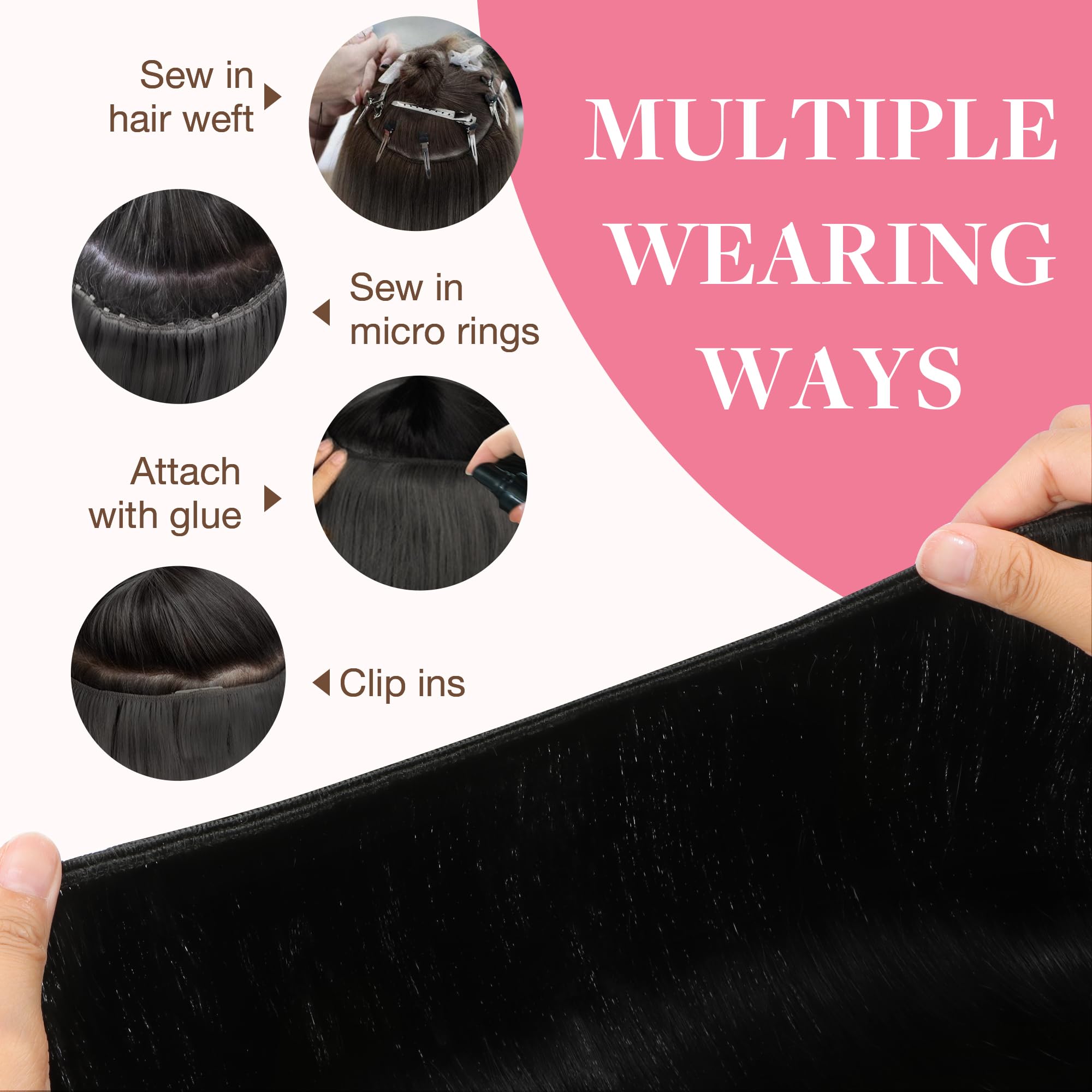 GOO GOO hair texture close-up highlighting silky natural shine