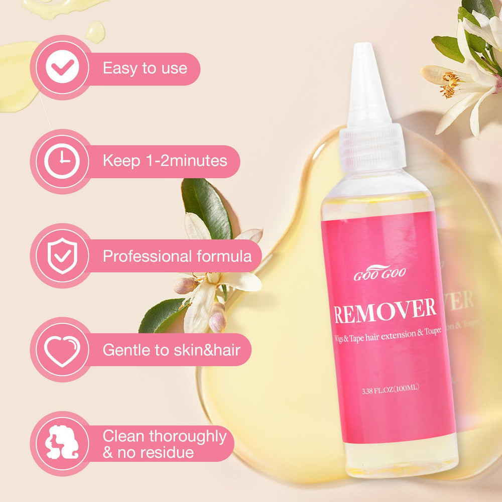 GOO GOO citrus remover drops on fingertip showing texture and easy dosing to save product