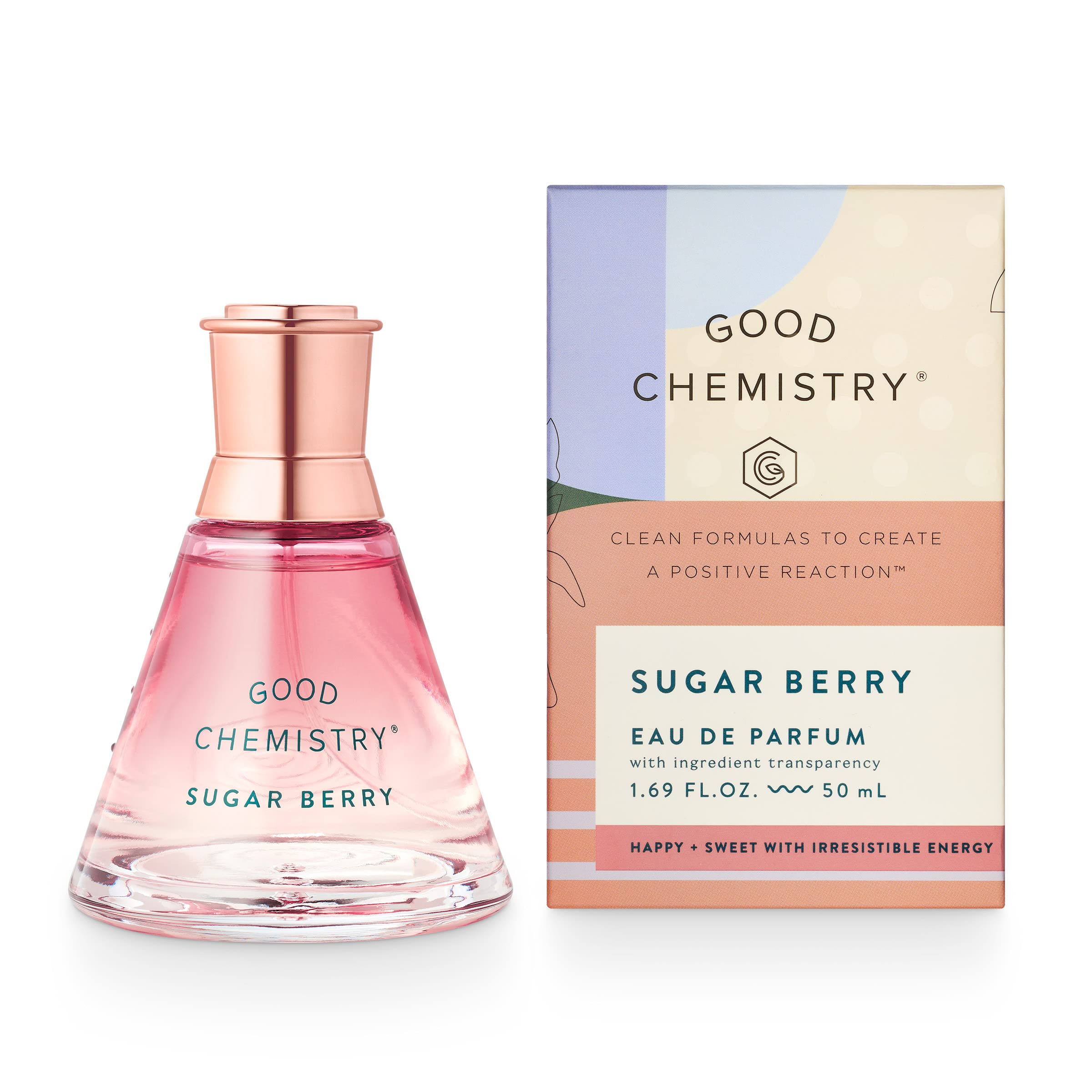 Good Chemistry front bottle view showing compact 1.7 fl oz and bright scent