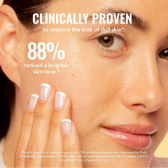 Good Molecules bottle beside ingredient visuals showing beta arbutin and hyaluronic acid