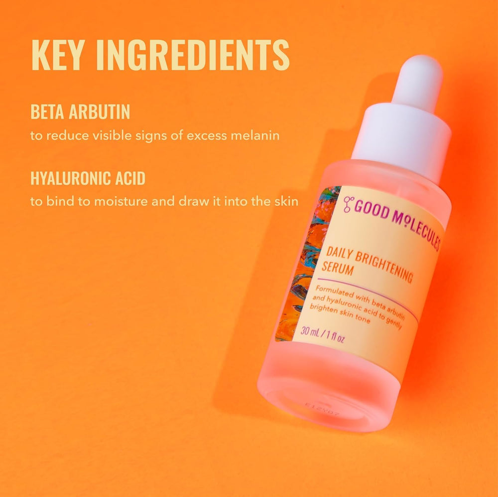 Good Molecules dropper dispensing serum demonstrating easy, precise application
