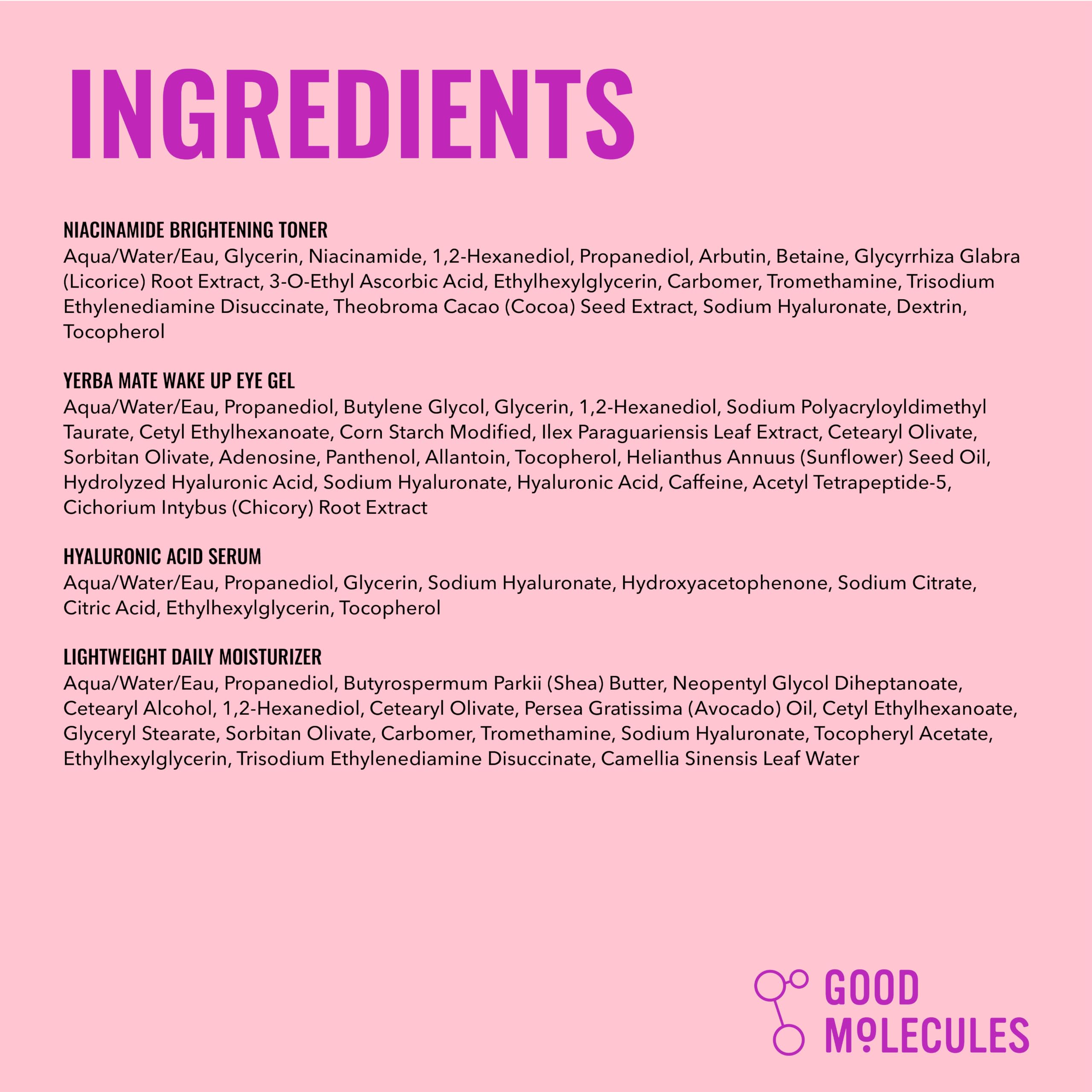 Good Molecules yerba mate eye gel applied under eye reducing puffiness appearance