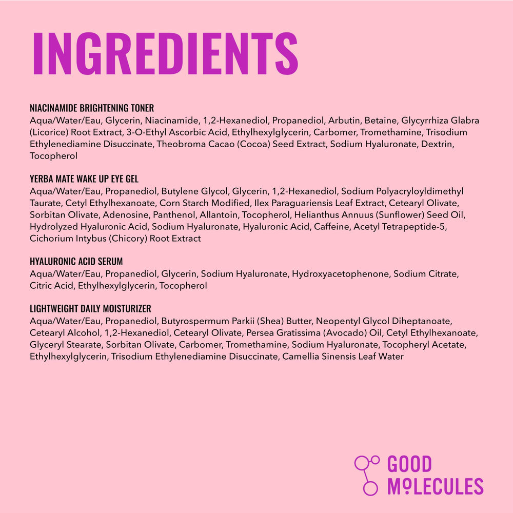 Good Molecules yerba mate eye gel applied under eye reducing puffiness appearance