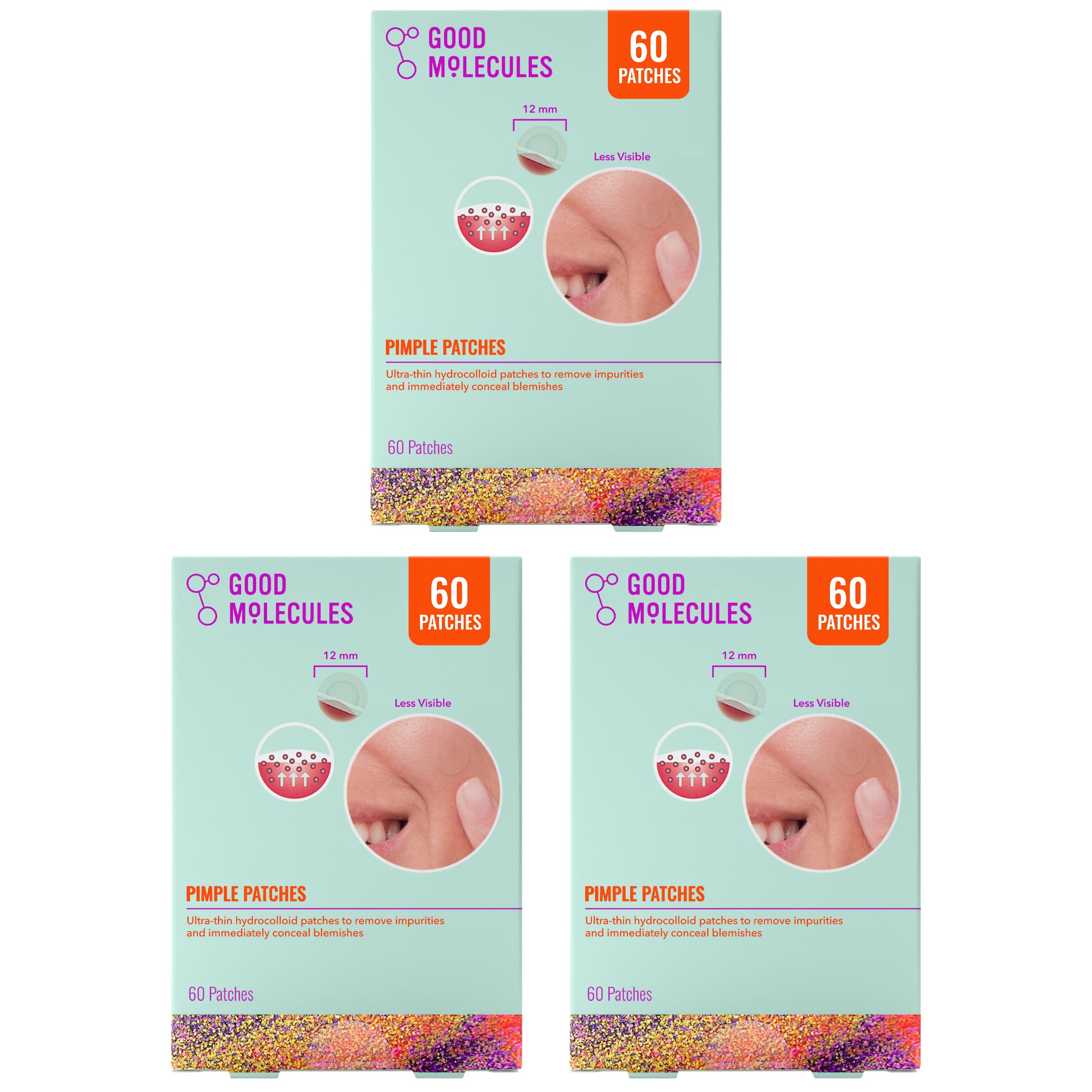 Good Molecules front packaging showing three 60-count units and value advantage