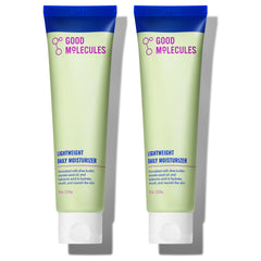Good Molecules front packaging showing two jars and clear branding benefiting daily hydration