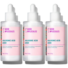 Good Molecules front packaging showing three bottles and easy identification benefit