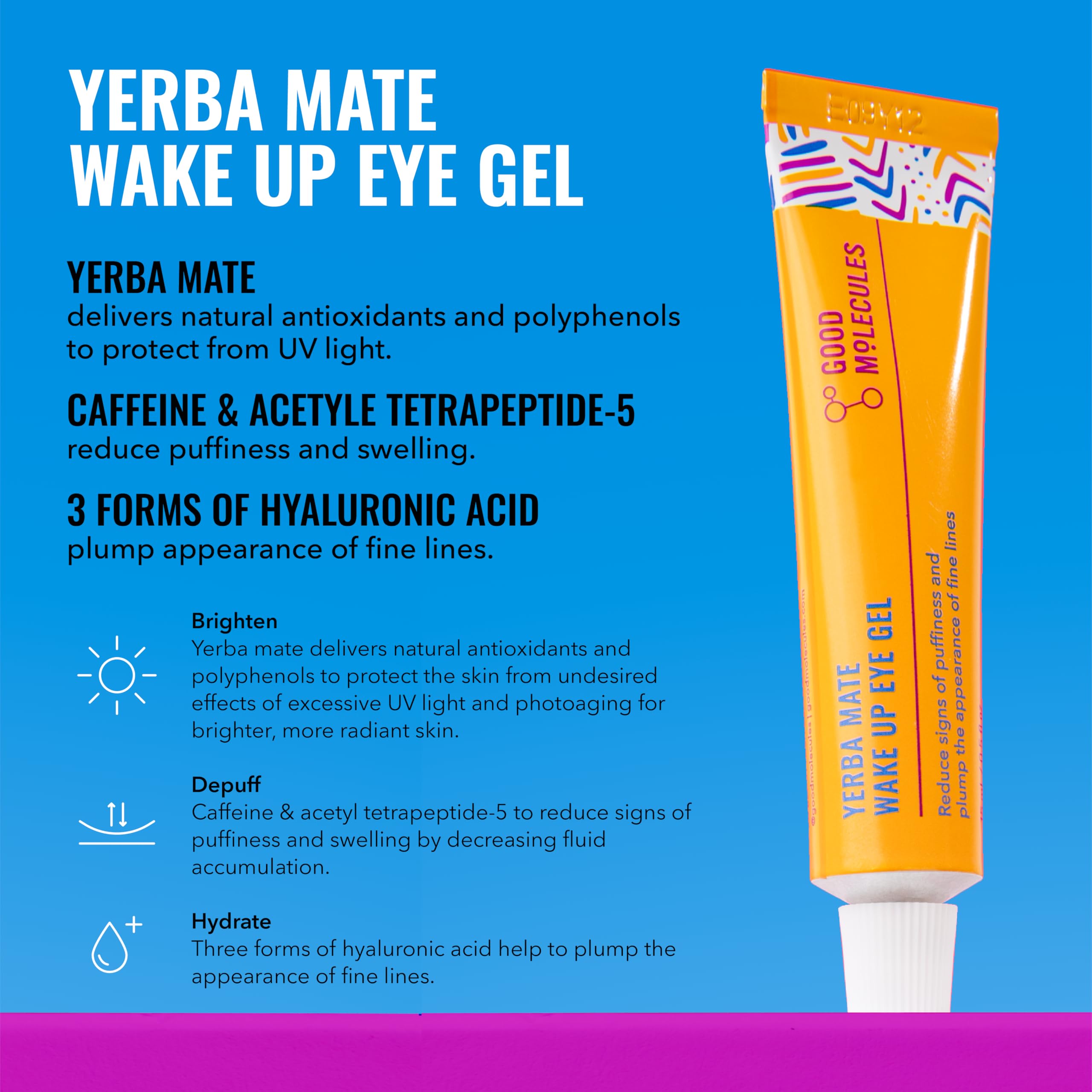 Good Molecules lightweight daily moisturizer swatch showing non-greasy hydration