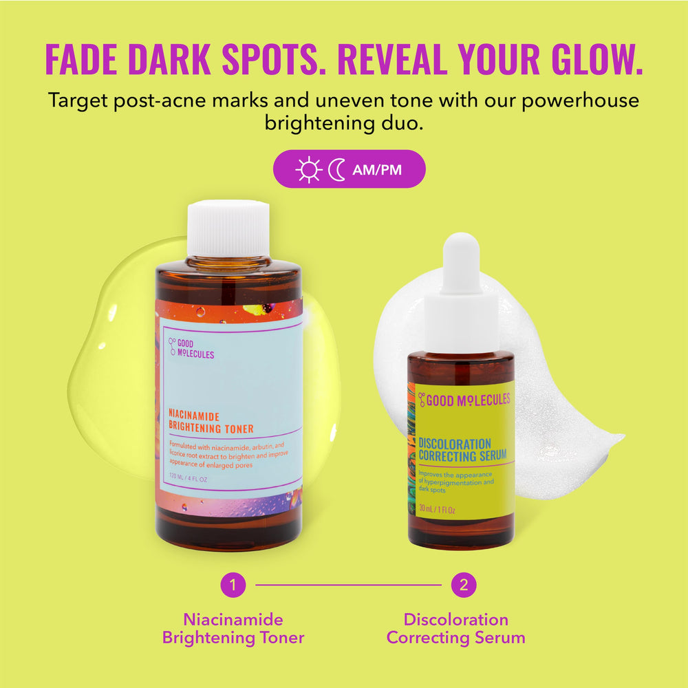 Good Molecules niacinamide toner bottle close-up highlighting fast-absorbing texture