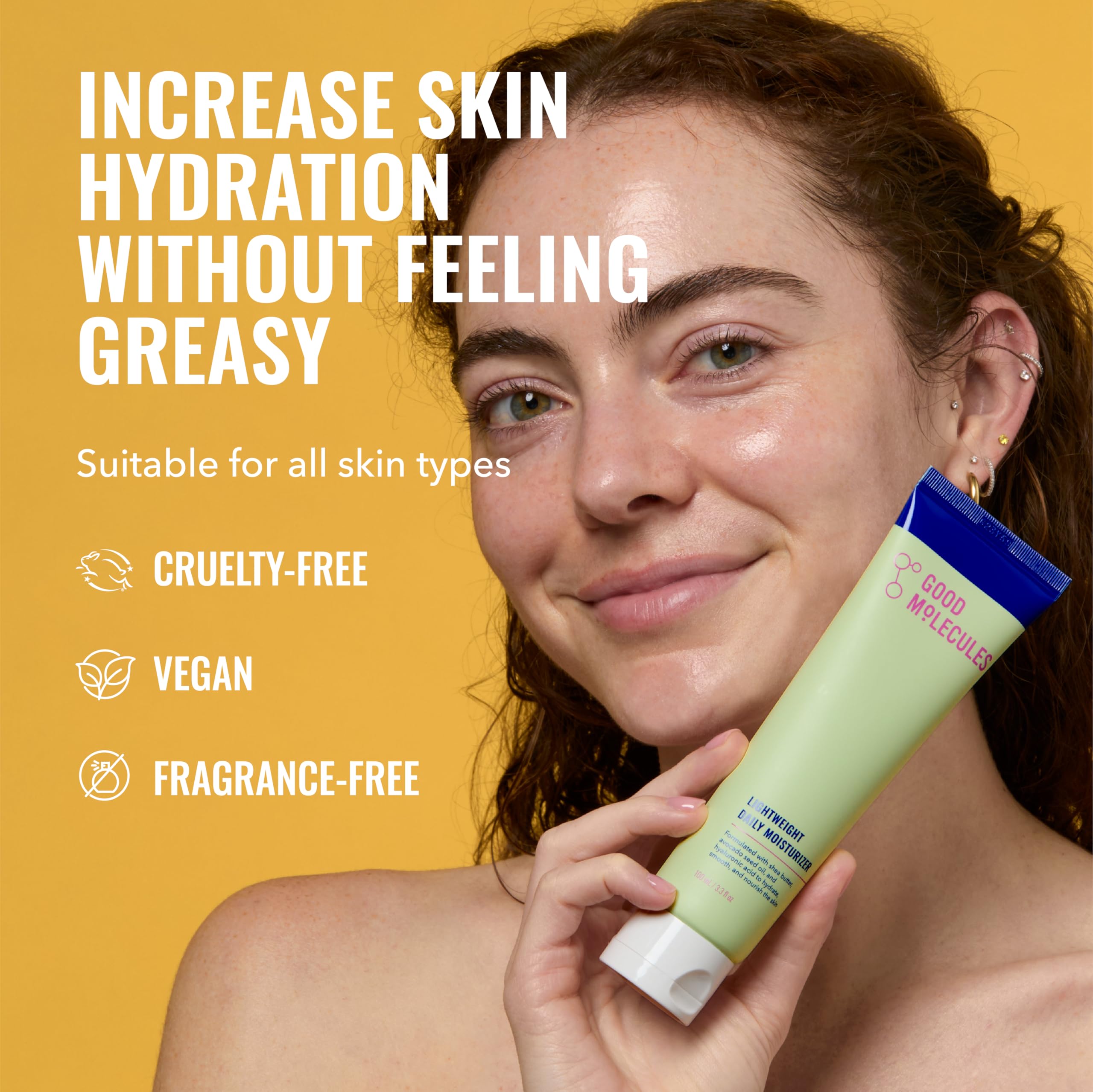 Good Molecules open jar close-up showing smooth cream texture that absorbs quickly
