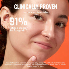 Good Molecules patch applied to cheek demonstrating discreet coverage benefit