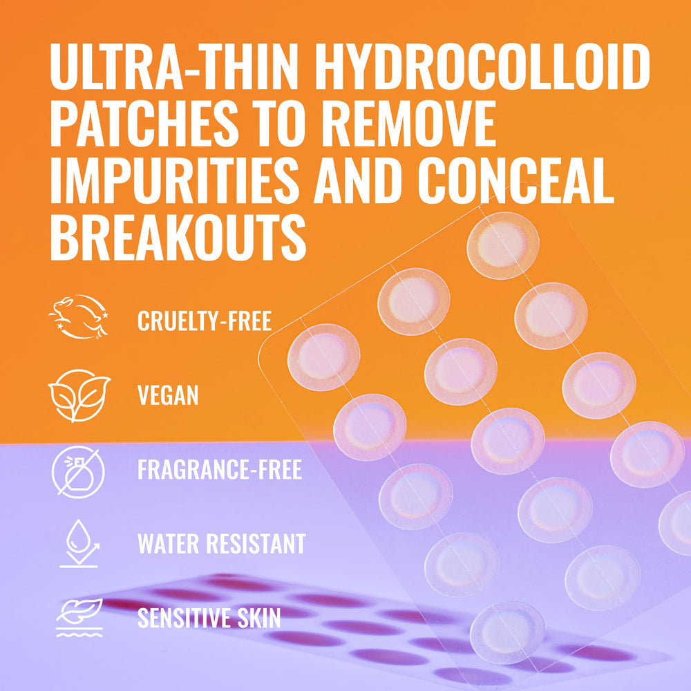 Good Molecules patch visible under light makeup showing low-profile blend