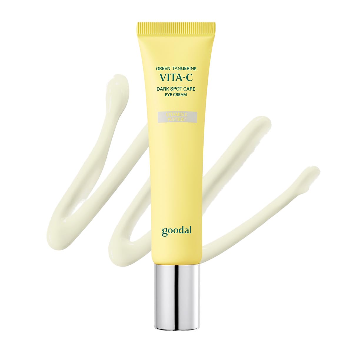 GOODAL front packaging showing the green tangerine eye cream and benefits