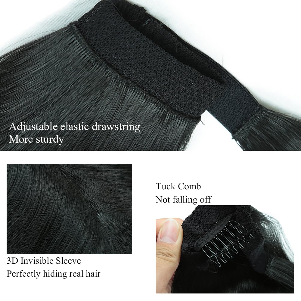 goodear styled high ponytail in use demonstrating instant length and volume