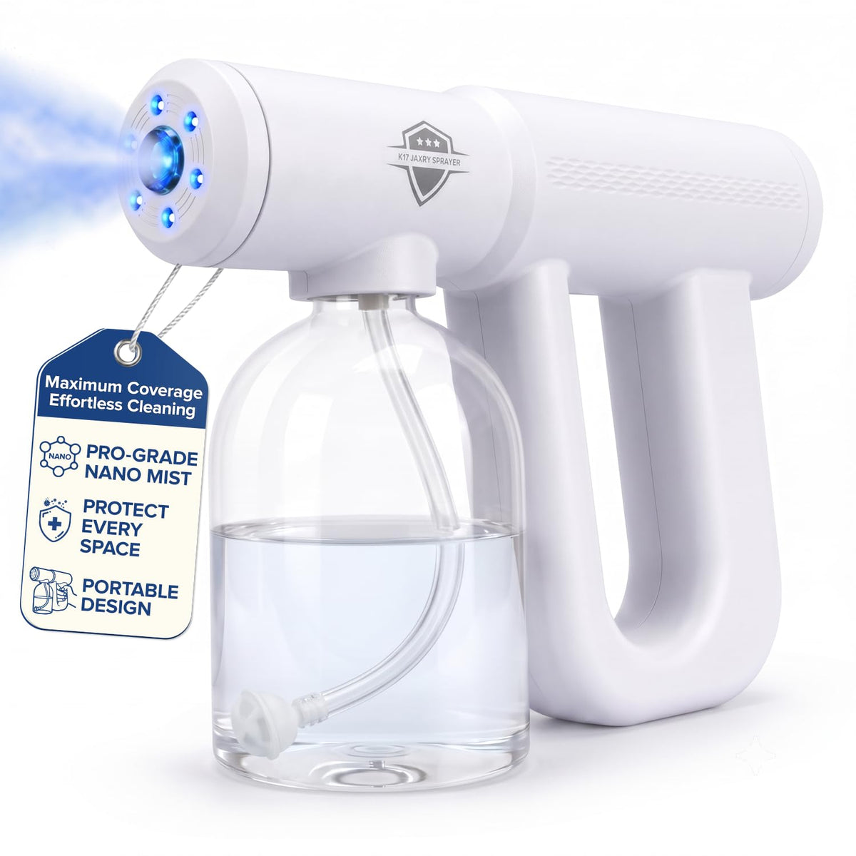 Goodscious K17 front view with blue light showing precise aim