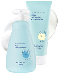 GOONGBE front packaging showing both kids shampoo and conditioner for fresh hair